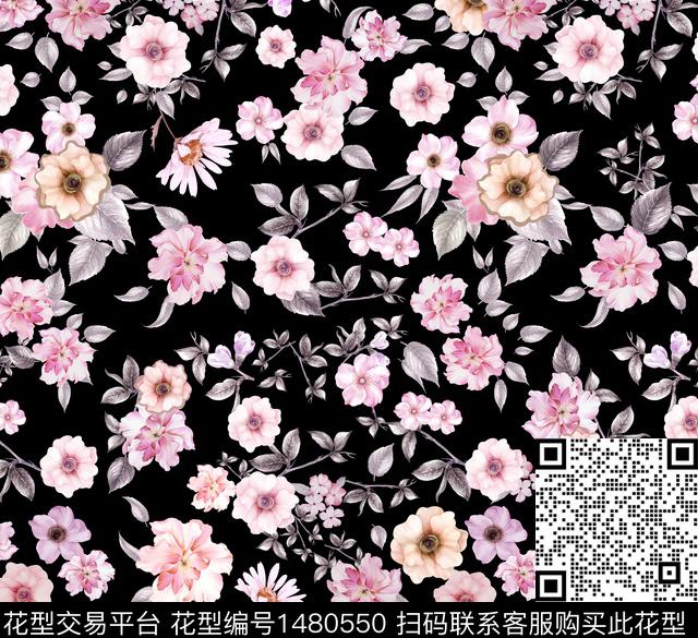 2022030502.jpg - 1480550 - 民族花卉 民族风 花卉 - 传统印花花型 － 女装花型设计 － 瓦栏
