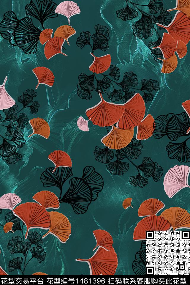 22253.jpg - 1481396 - 花卉 大牌风 中国 - 数码印花花型 － 女装花型设计 － 瓦栏