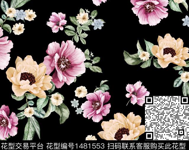 2022031001.jpg - 1481553 - 民族花卉 民族风 花卉 - 传统印花花型 － 女装花型设计 － 瓦栏