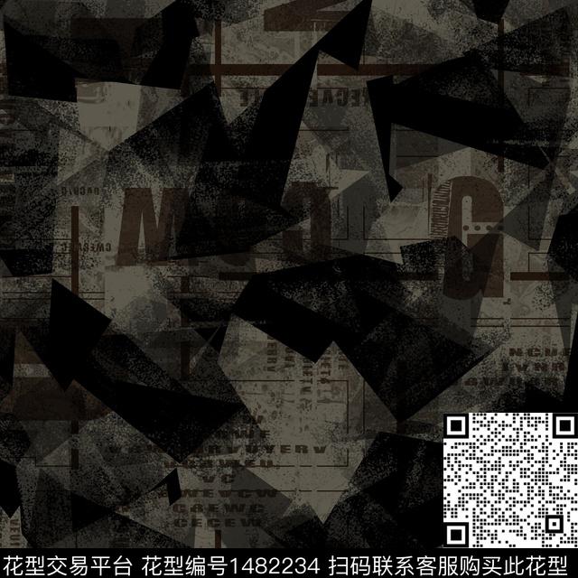 几何趋势花型纸印花传统印花花型下载（图片编号: 1482234） - 瓦栏（Walan）