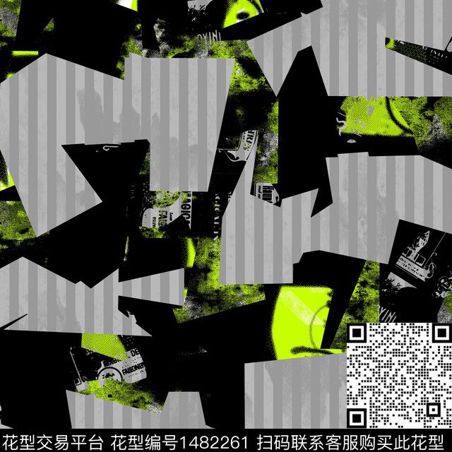 几何趋势花型纸印花传统印花花型下载（图片编号: 1482261） - 瓦栏（Walan）