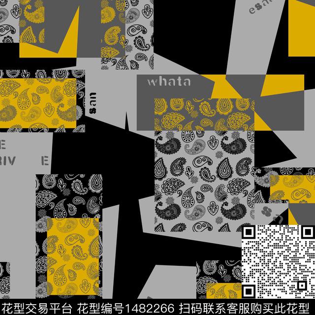 几何趋势花型纸印花传统印花花型下载（图片编号: 1482266） - 瓦栏（Walan）