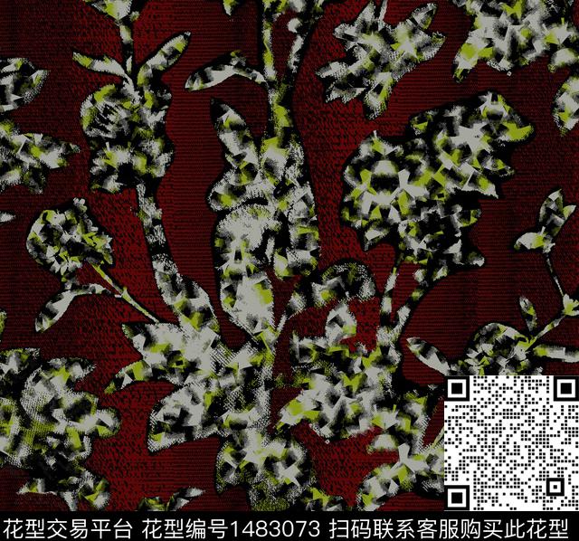 花卉迷彩小碎花传统印花花型下载（图片编号: 1483073） - 瓦栏（Walan）