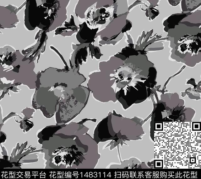 hl00621.jpg - 1483114 - 几何 时尚 民族风 - 数码印花花型 － 女装花型设计 － 瓦栏