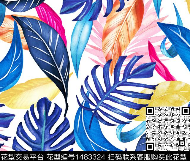 2022031702.jpg - 1483324 - 民族花卉 民族风 花卉 - 传统印花花型 － 女装花型设计 － 瓦栏