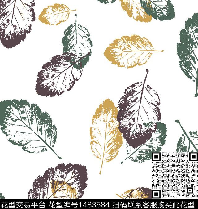 TL-20220217-1g.jpg - 1483584 - 动物花卉 绿植树叶 圣诞 - 传统印花花型 － 床品花型设计 － 瓦栏