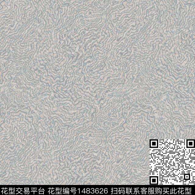 波浪纹写意线条传统印花花型下载（图片编号: 1483626） - 瓦栏（Walan）