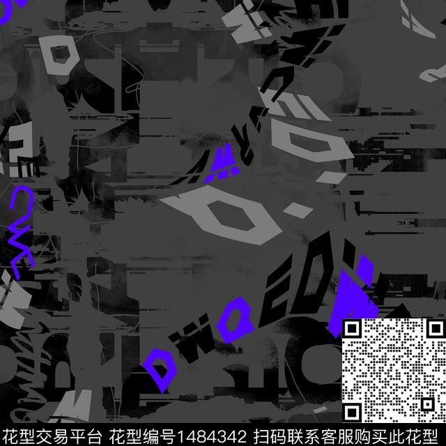 几何趋势花型纸印花传统印花花型下载（图片编号: 1484342） - 瓦栏（Walan）