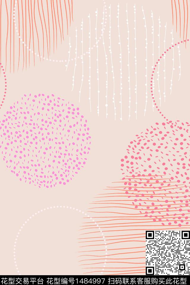 Orst_gmd0620L.jpg - 1484997 - 条纹 圆形 波点 - 数码印花花型 － 女装花型设计 － 瓦栏