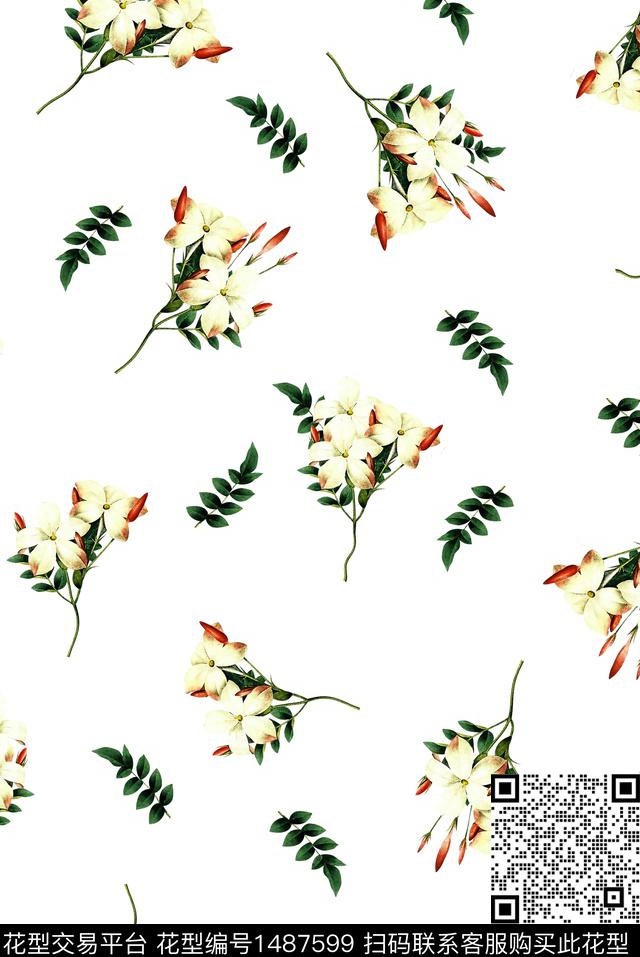 数码花型花卉小碎花数码印花花型下载（图片编号: 1487599） - 瓦栏（Walan）