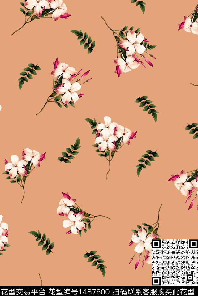 数码花型花卉小碎花数码印花花型下载（图片编号: 1487600） - 瓦栏（Walan）