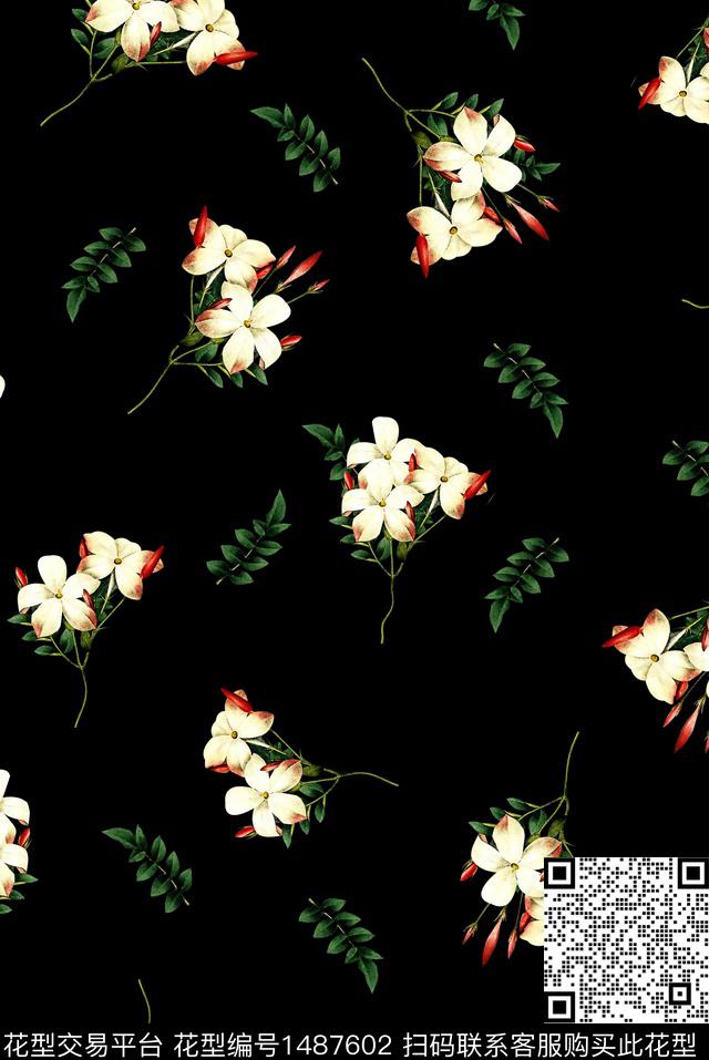 数码花型花卉小碎花数码印花花型下载（图片编号: 1487602） - 瓦栏（Walan）