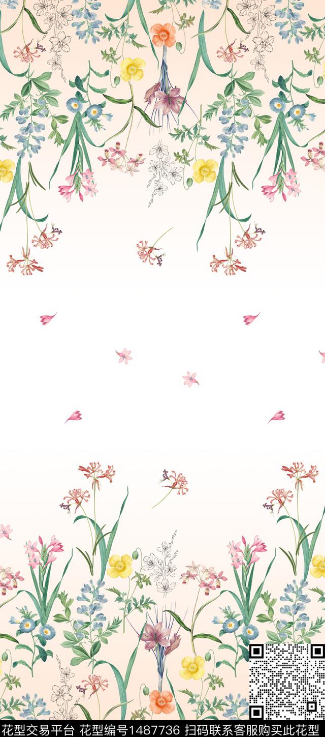 KN171128-6Z.jpg - 1487736 - 植物 定位花 手绘花卉 - 数码印花花型 － 女装花型设计 － 瓦栏