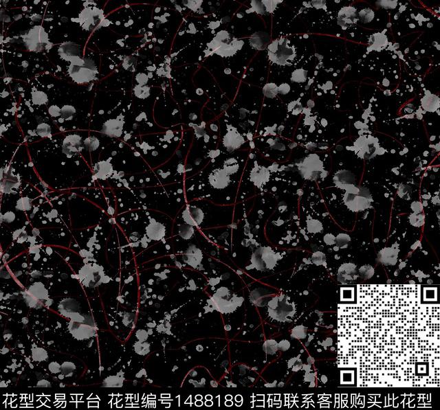 水彩线条肌理传统印花花型下载（图片编号: 1488189） - 瓦栏（Walan）