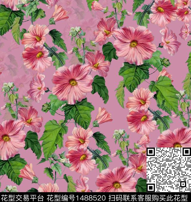 0401-1-3.jpg - 1488520 - 绿植树叶 定位花 民族风 - 数码印花花型 － 女装花型设计 － 瓦栏