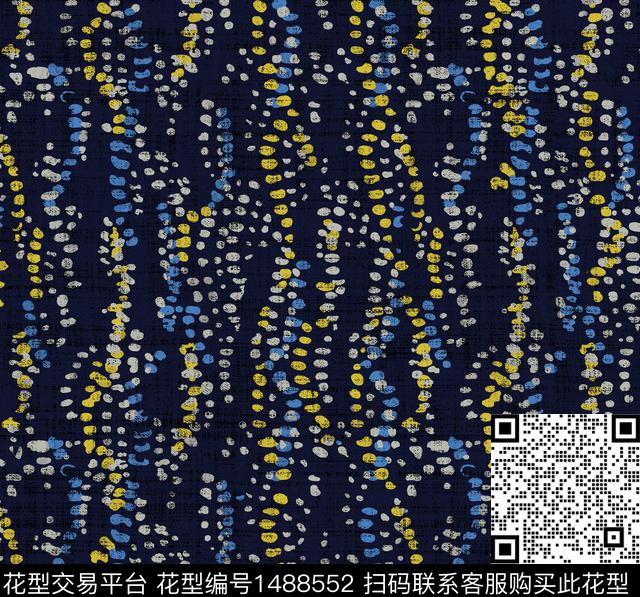 荧光几何黑底花卉传统印花花型下载（图片编号: 1488552） - 瓦栏（Walan）