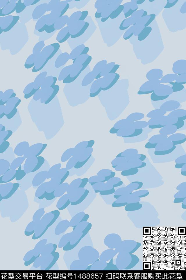 花卉春夏花型小清新数码印花花型下载（图片编号: 1488657） - 瓦栏（Walan）