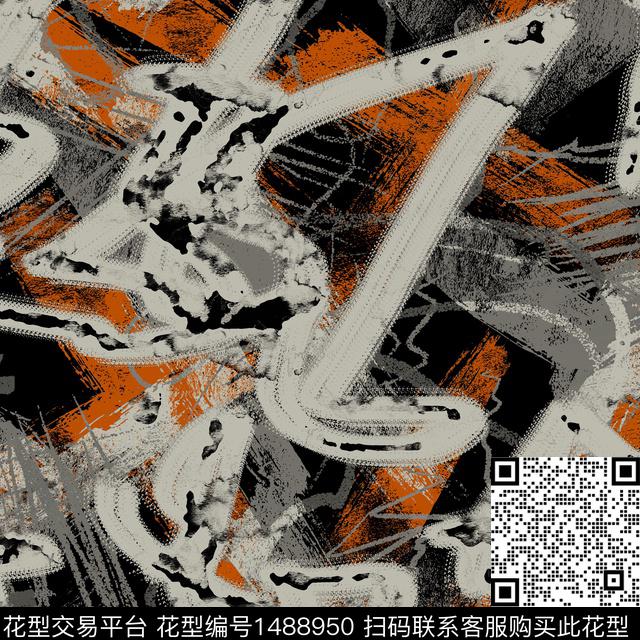 几何趋势花型抽象男装传统印花花型下载（图片编号: 1488950） - 瓦栏（Walan）