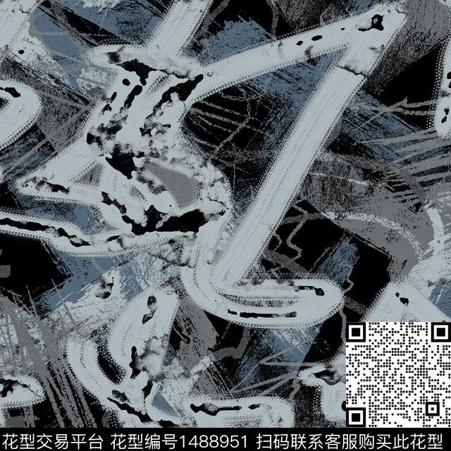 几何趋势花型抽象男装传统印花花型下载（图片编号: 1488951） - 瓦栏（Walan）