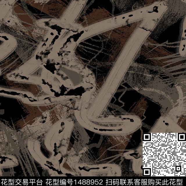 几何趋势花型抽象男装传统印花花型下载（图片编号: 1488952） - 瓦栏（Walan）