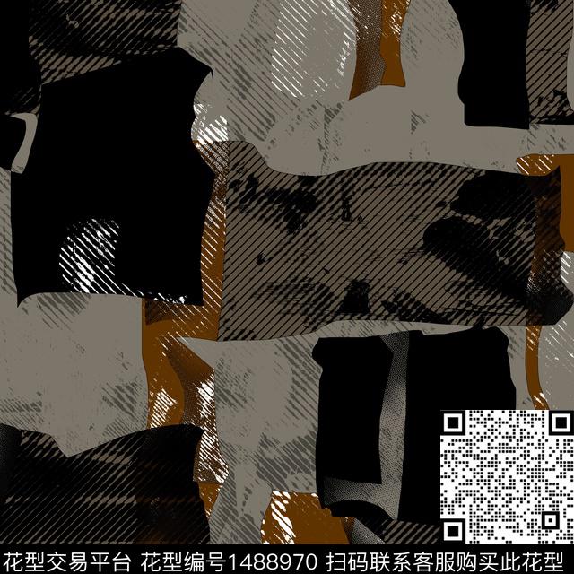 几何趋势花型抽象男装传统印花花型下载（图片编号: 1488970） - 瓦栏（Walan）