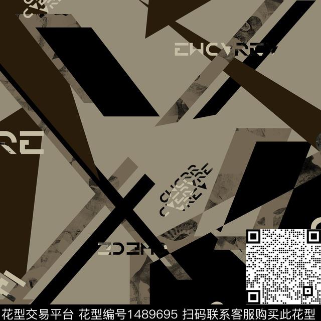 几何趋势花型抽象男装传统印花花型下载（图片编号: 1489695） - 瓦栏（Walan）