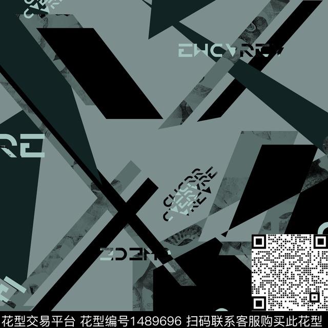 几何趋势花型抽象男装传统印花花型下载（图片编号: 1489696） - 瓦栏（Walan）