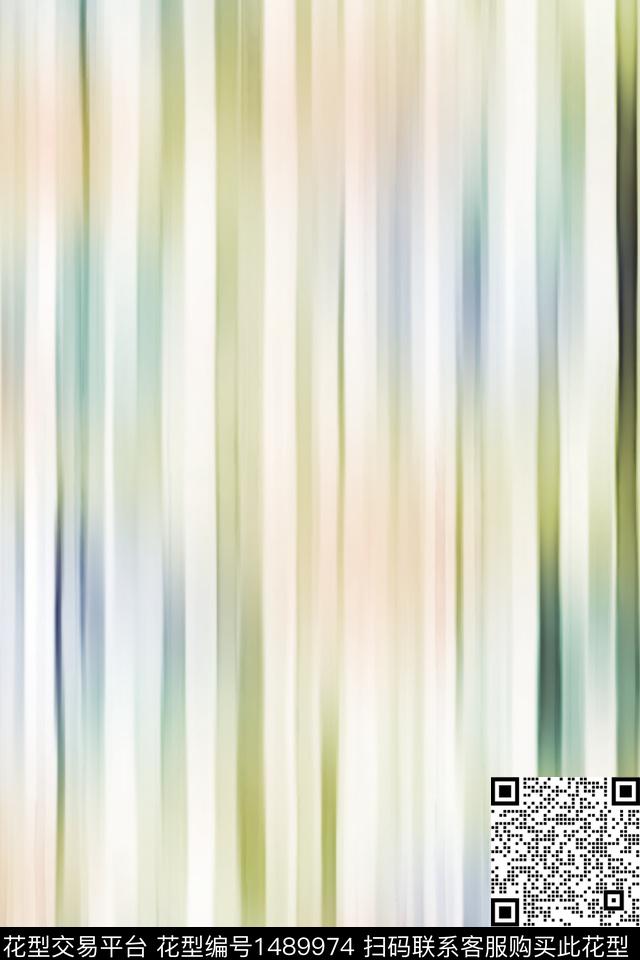 水彩绿植树叶肌理数码印花花型下载（图片编号: 1489974） - 瓦栏（Walan）