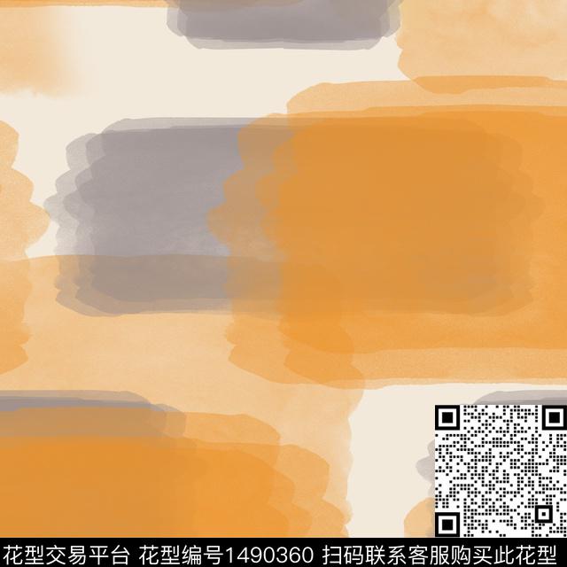 ZJY2022-0407-01A.jpg - 1490360 - 水彩 方巾 扎染花型 - 传统印花花型 － 床品花型设计 － 瓦栏