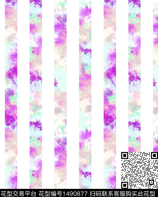数码花型几何扎染花型数码印花花型下载（图片编号: 1490877） - 瓦栏（Walan）
