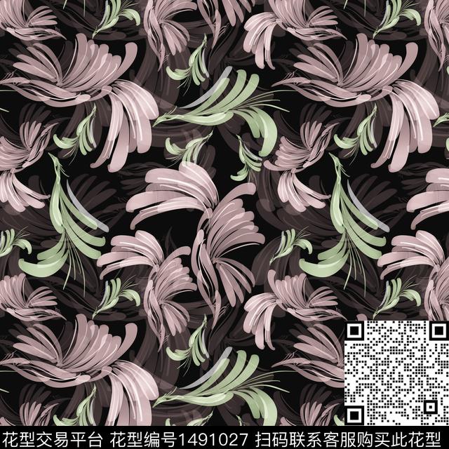 花卉手绘小碎花数码印花花型下载（图片编号: 1491027） - 瓦栏（Walan）