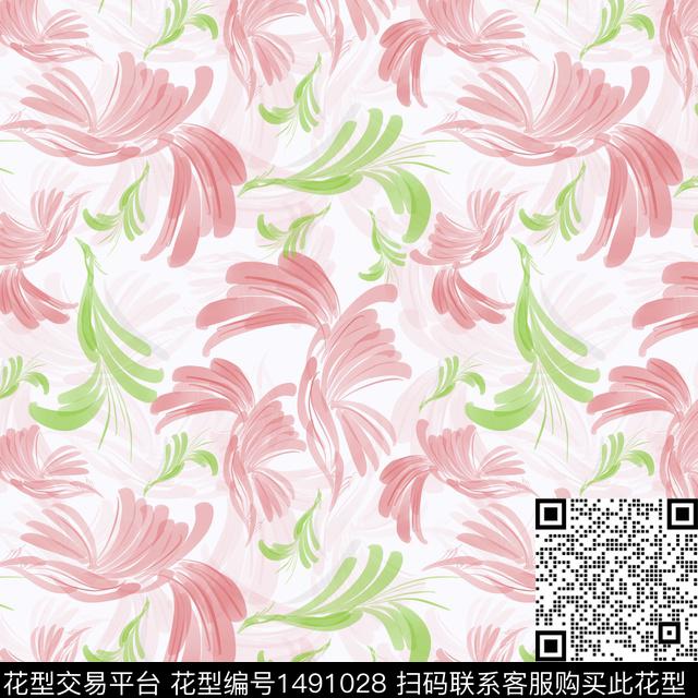花卉手绘小碎花数码印花花型下载（图片编号: 1491028） - 瓦栏（Walan）