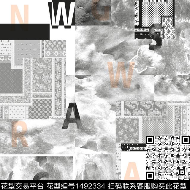 20211212-4.jpg - 1492334 - 几何 字母 抽象男装 - 传统印花花型 － 男装花型设计 － 瓦栏