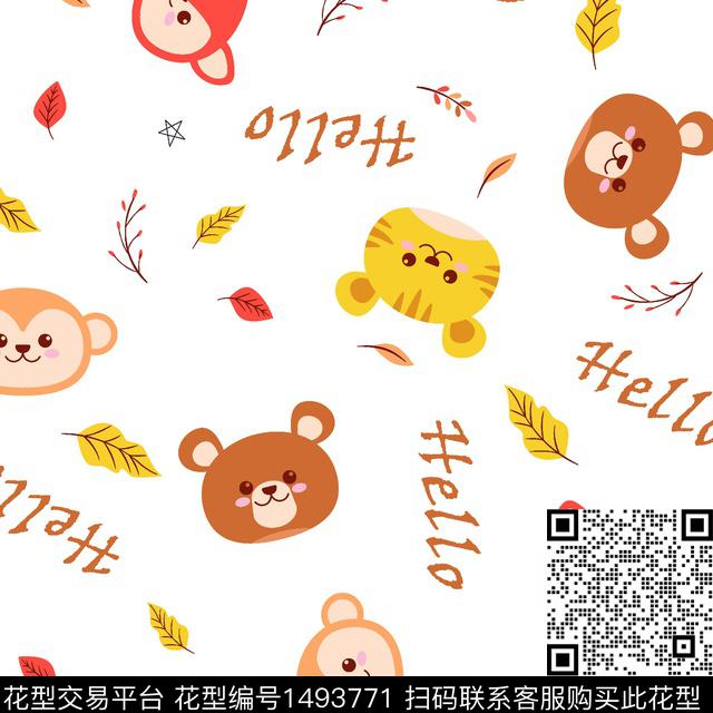 童装动物可爱传统印花花型下载（图片编号: 1493771） - 瓦栏（Walan）