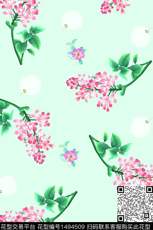 2022-5-2.jpg - 1494509 - 水彩 民族花卉 数码花型 - 传统印花花型 － 女装花型设计 － 瓦栏