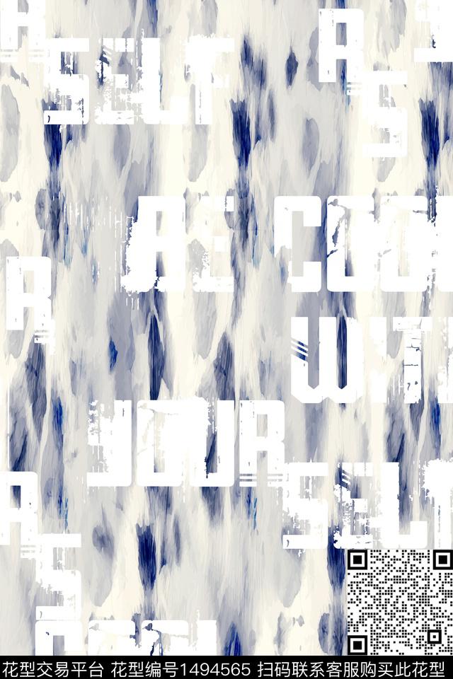 B102.jpg - 1494565 - 字母 男装 抽象 - 数码印花花型 － 男装花型设计 － 瓦栏