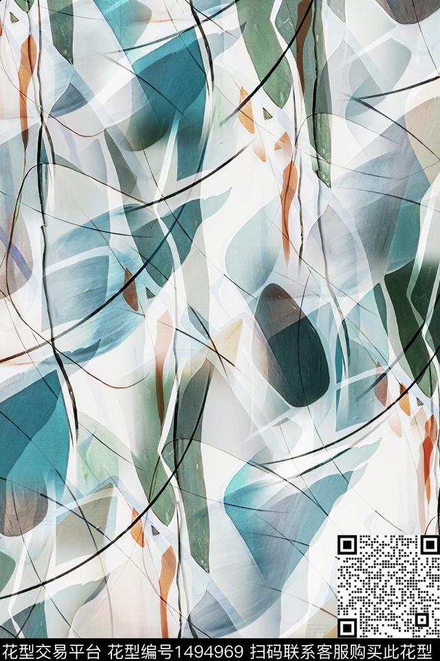 b120.jpg - 1494969 - 男装 大牌风 抽象 - 数码印花花型 － 男装花型设计 － 瓦栏