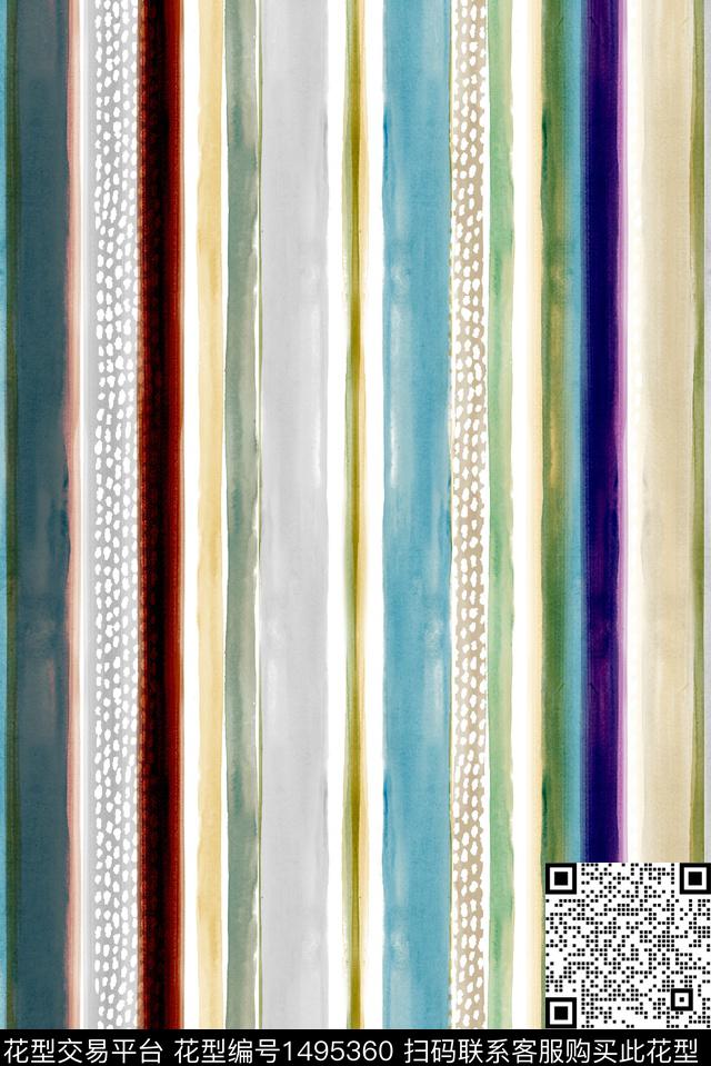 几何大牌风休闲数码印花花型下载（图片编号: 1495360） - 瓦栏（Walan）