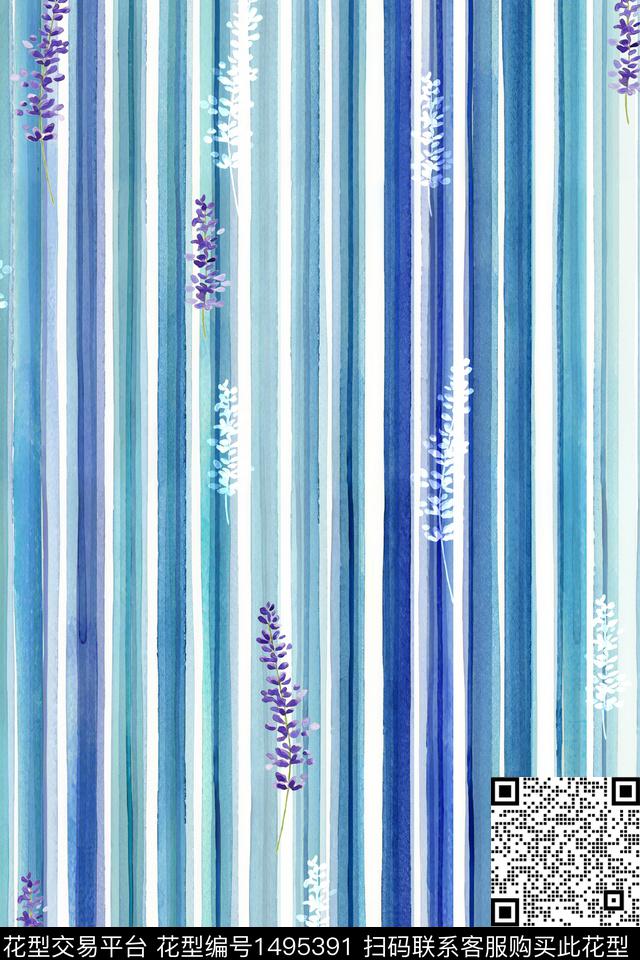 几何大牌风抽象数码印花花型下载（图片编号: 1495391） - 瓦栏（Walan）