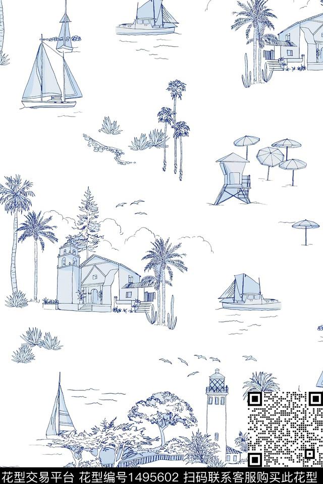 大牌风休闲中国风数码印花花型下载（图片编号: 1495602） - 瓦栏（Walan）