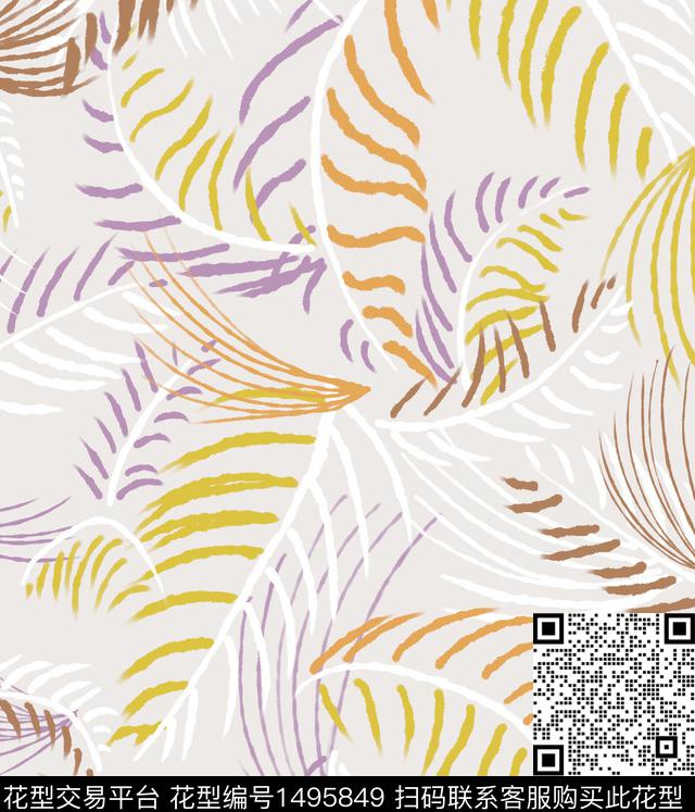 0f6ee439-OK.jpg - 1495849 - 时尚 线条 抽象花卉 - 数码印花花型 － 女装花型设计 － 瓦栏