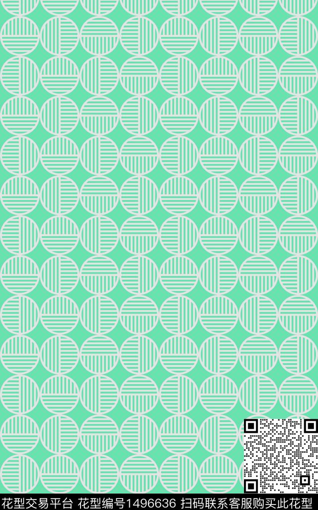 DEUpattern typeA.jpg - 1496636 - 格子 几何 圆形 - 传统印花花型 － 床品花型设计 － 瓦栏