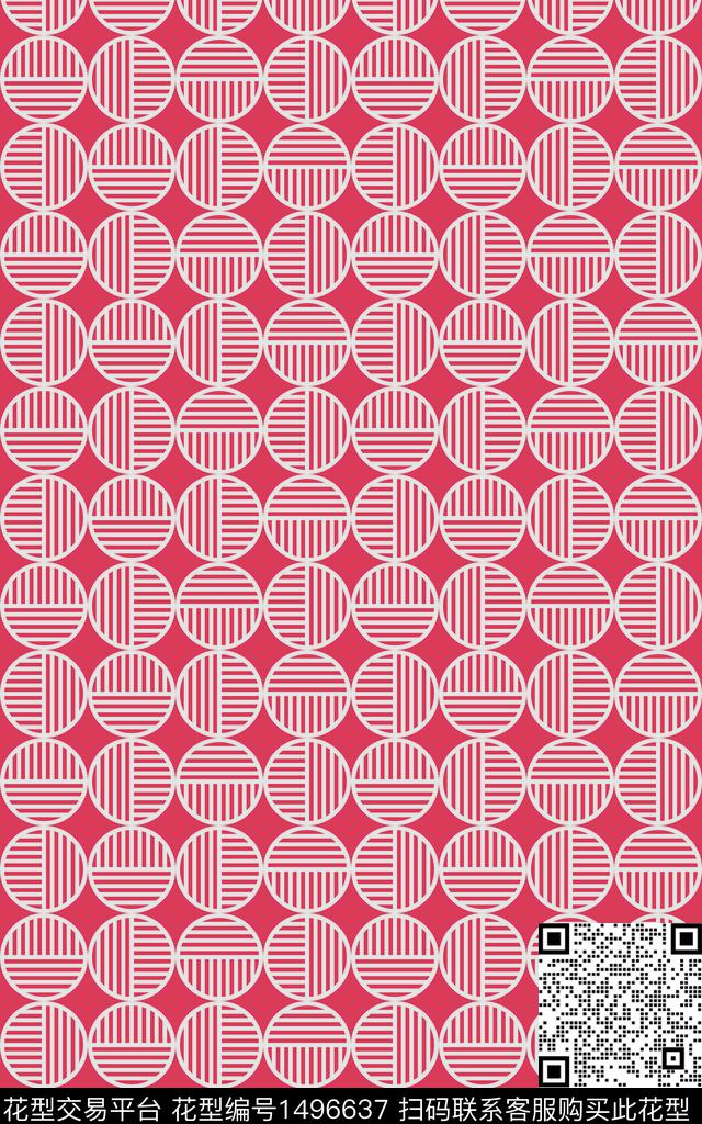 DEUpattern typeA1.jpg - 1496637 - 格子 几何 圆形 - 传统印花花型 － 床品花型设计 － 瓦栏
