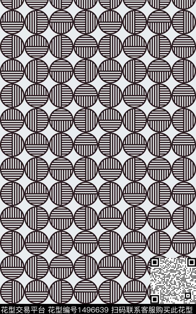 DEUpattern typeA3.jpg - 1496639 - 格子 几何 圆形 - 传统印花花型 － 床品花型设计 － 瓦栏