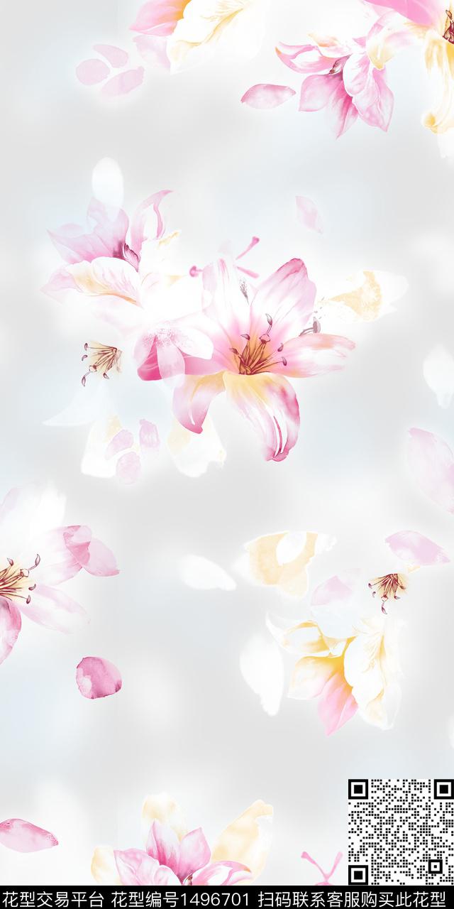 抽象花卉女装花卉传统印花花型下载（图片编号: 1496701） - 瓦栏（Walan）