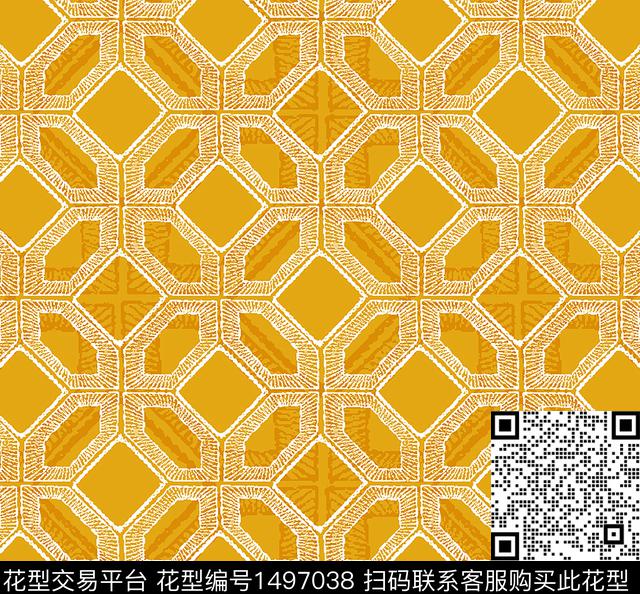 几何女装传统印花花型下载（图片编号: 1497038） - 瓦栏（Walan）