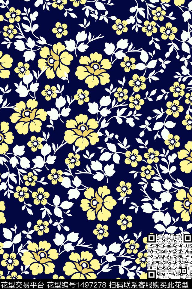 花卉20116-4.jpg - 1497278 - 花卉 大牌风 中国 - 数码印花花型 － 女装花型设计 － 瓦栏