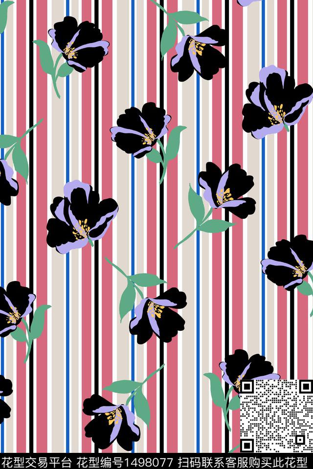 A92-1.jpg - 1498077 - 花卉 大牌风 小碎花 - 数码印花花型 － 女装花型设计 － 瓦栏