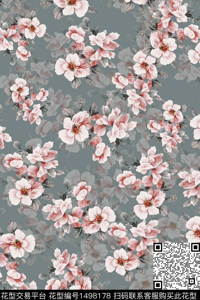 CCCC487E.jpg - 1498178 - 香云纱 中国 牡丹 - 数码印花花型 － 女装花型设计 － 瓦栏