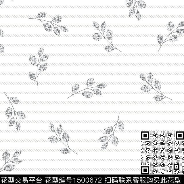 ZJY2022-0606-03A.jpg - 1500672 - 几何 趣味 小碎花 - 传统印花花型 － 床品花型设计 － 瓦栏